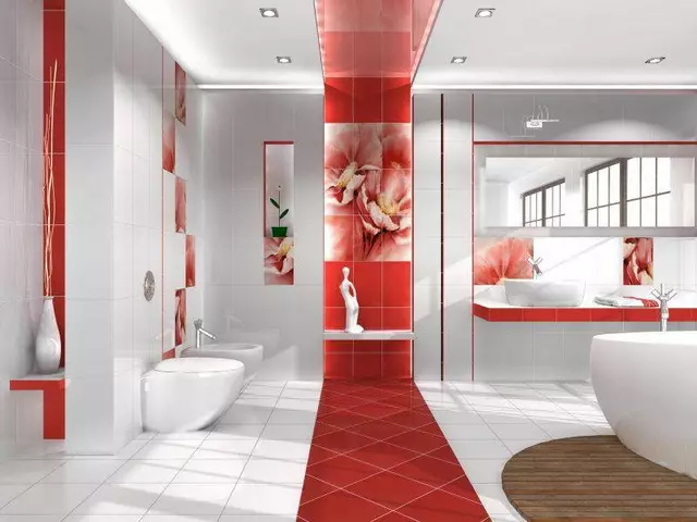 Design de tuiles dans la salle de bain: Cabanchik, Sakura