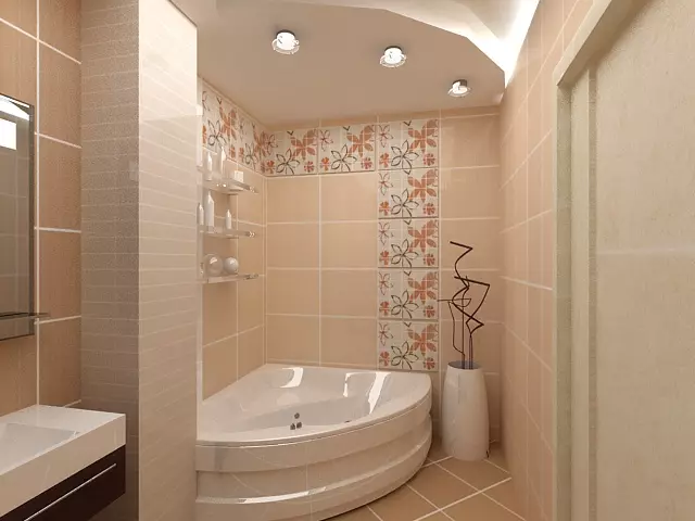 Wnętrze łazienki w domu panelu