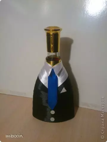Коняк бутилка дизайн за мъжки панделки с майсторски клас