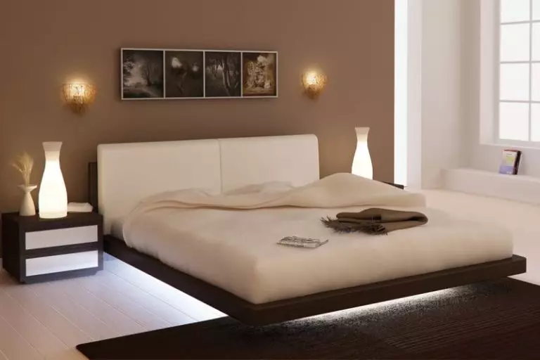 การจัดการเตียงด้วยมือของคุณด้วยการส่องสว่าง: ภาพวาดด้วยภาพถ่ายและวิดีโอ