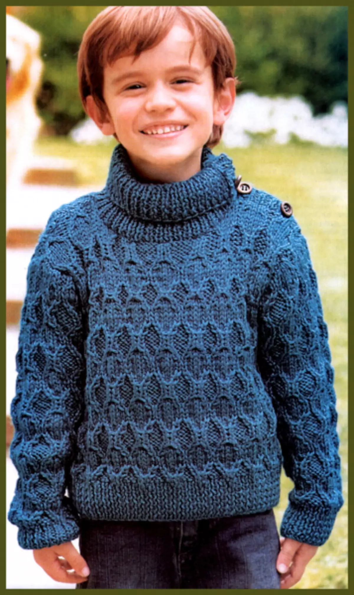 Sweater għat-tifel bil-labar tan-knitting: RELLA għat-tarbija 1-3 snin b'ritratti u vidjows