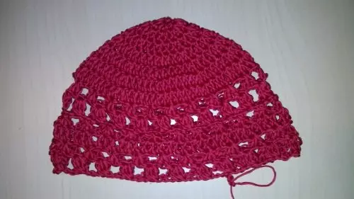 OpenWork Hood untuk Girl Crochet Umur 1 tahun untuk Musim Panas