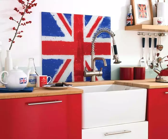 Ngadeukeutan ka London: Bendéra Inggris dina interior (union jack - 80 poto)