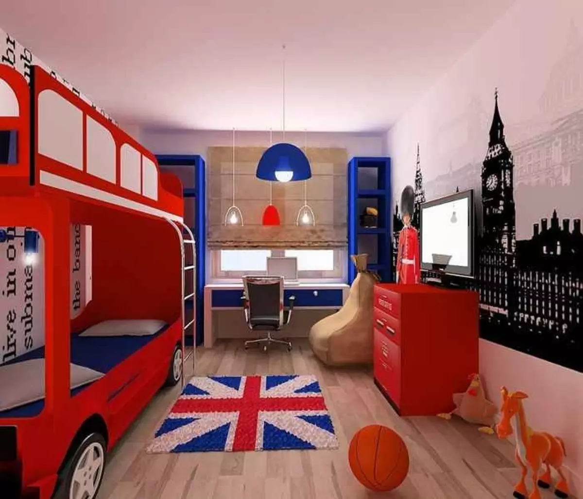 Pli proksime al Londono: Brita Flago en la Interno (Union Jack - 80 fotoj)