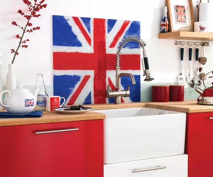 Bliže Londonu: britanska zastava u unutrašnjosti (Union Jack - 80 fotografija)