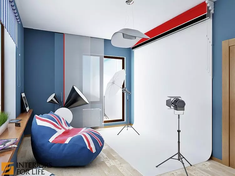 Blíže k Londýně: britská vlajka v interiéru (Union Jack - 80 fotografií)