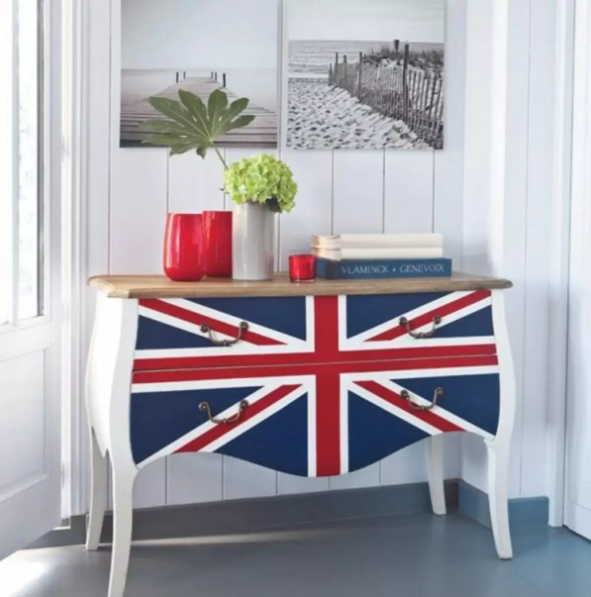 लंदन के करीब: इंटीरियर में ब्रिटिश ध्वज (यूनियन जैक - 80 फोटो)