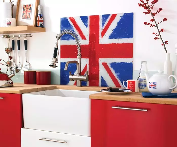 Karibu na London: Bendera ya Uingereza katika mambo ya ndani (Union Jack - 80 Picha)