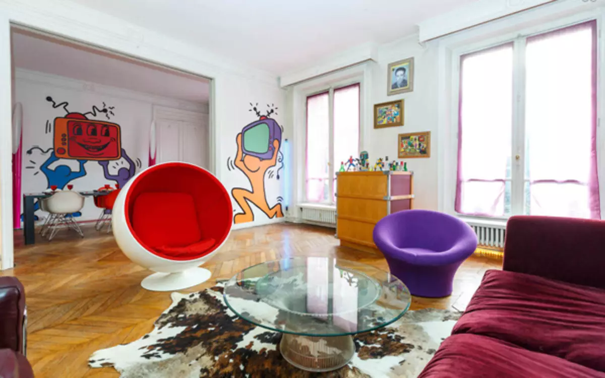 Pop Art Interior: Faktiske farver og materialer