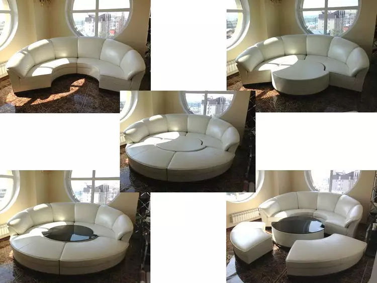 Kerek ágy a modern hálószoba belső: fotó bútor, amely a kényelem és a komfort (38 fotó)