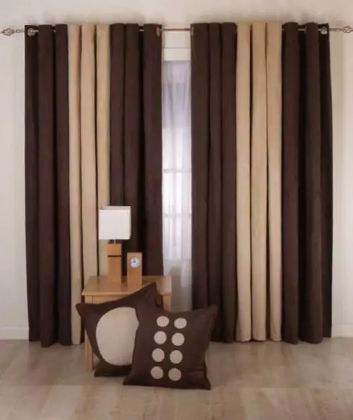 Rèm cửa hai màu trong thiết kế nội thất hiện đại