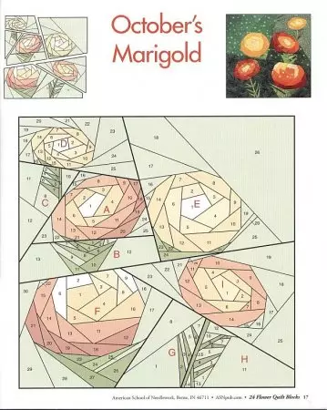 Patchwork ordninger for fremstilling av vakre farger og ting