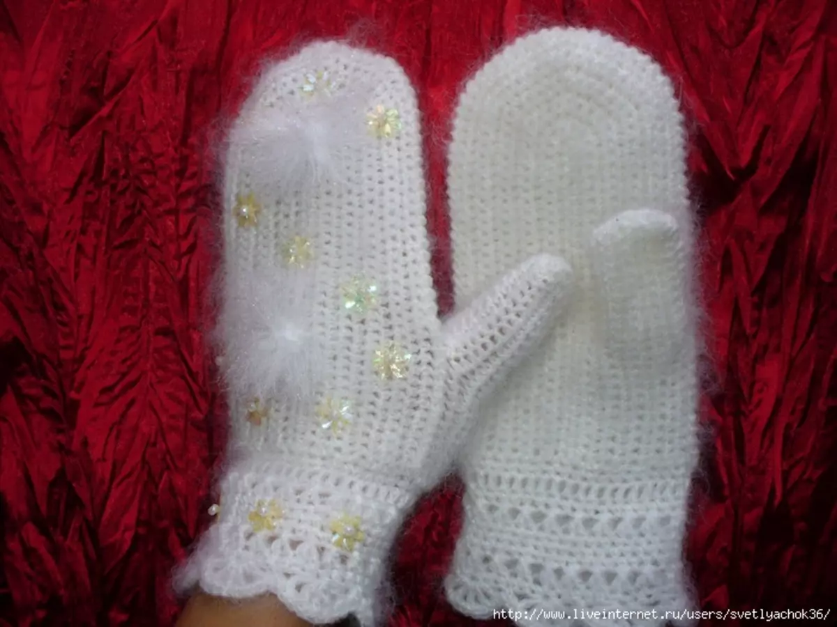 بچوں کے لئے Crochet Mittens: تصویر اور ویڈیو کے ساتھ ماسٹر کلاس