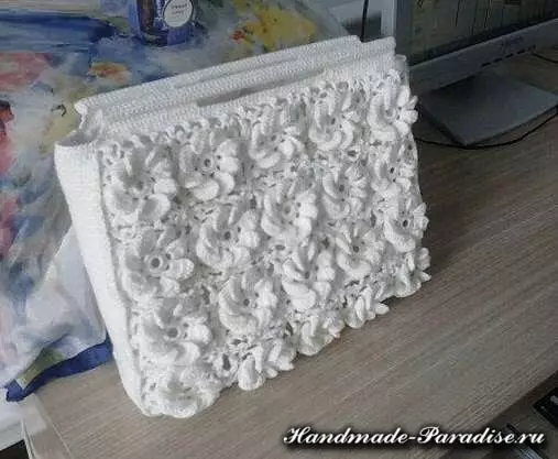 Stricksäcke mit haken volumetrischen Blumen