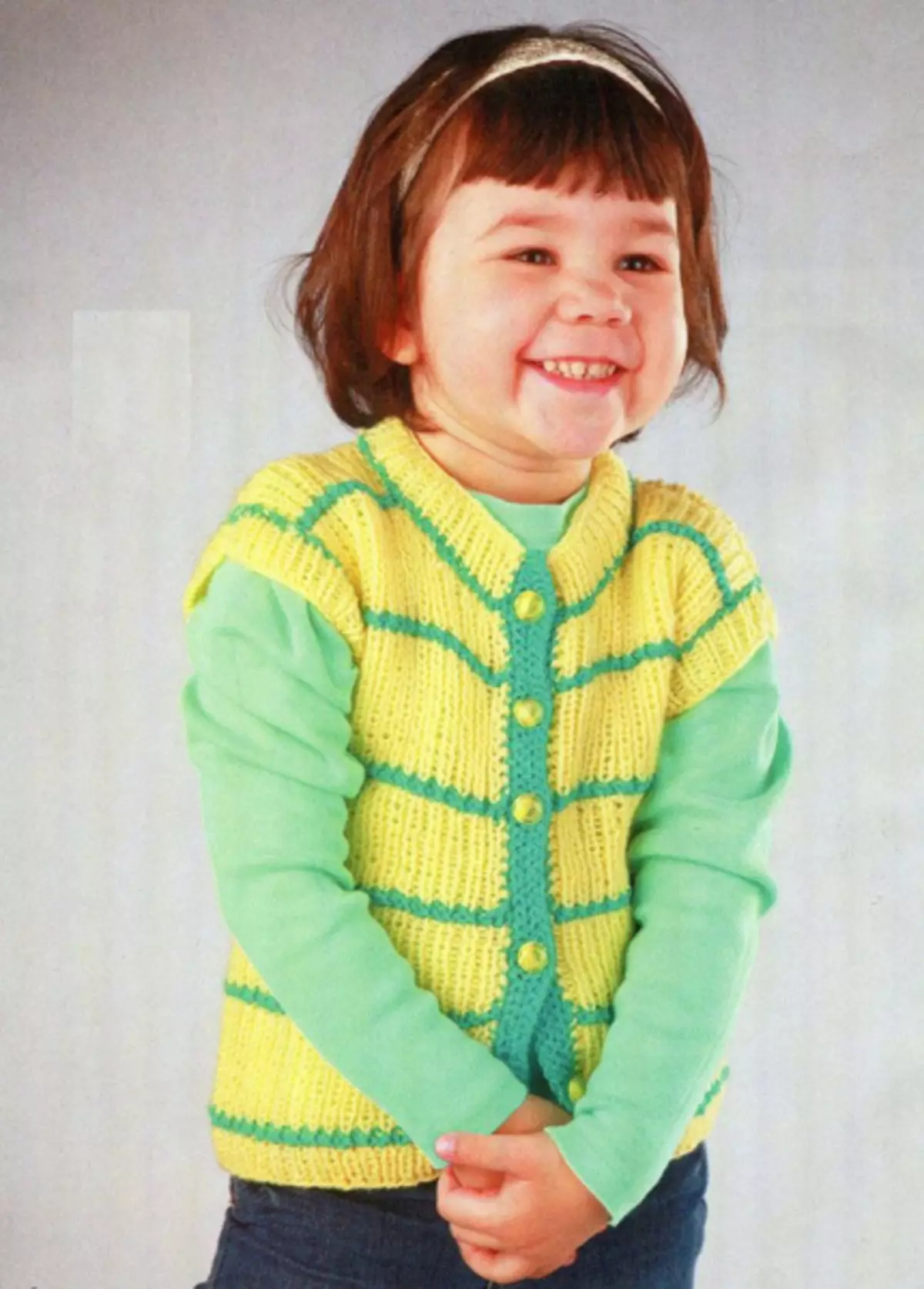 Aiguilles à tricoter sans manches pour filles rlanged avec vidéo et photo