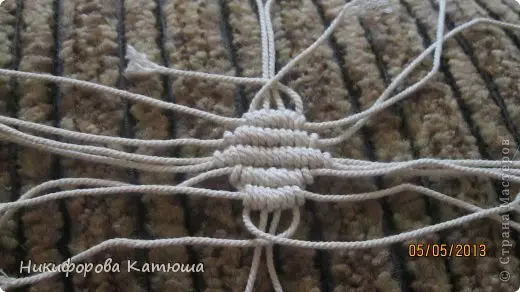 Macrame foar begjinners mei skema's: Masterklasse mei foto's en fideo