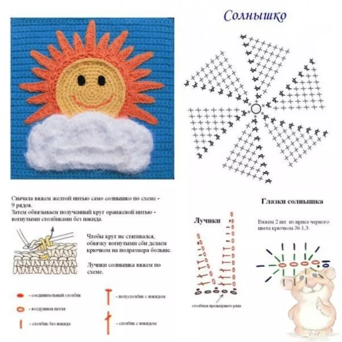 Crochet Appiques: Video ilə uşaq geyimləri üçün sxemlər və təsvir