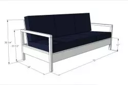 Sofa balkoira beren eskuekin (argazkia)