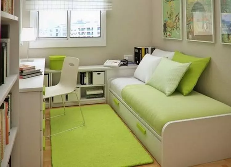 Sådan sætter du møbler i soveværelset: Eksempler Interiør med færdige senge under seng, garderobe og toiletbord (36 billeder)
