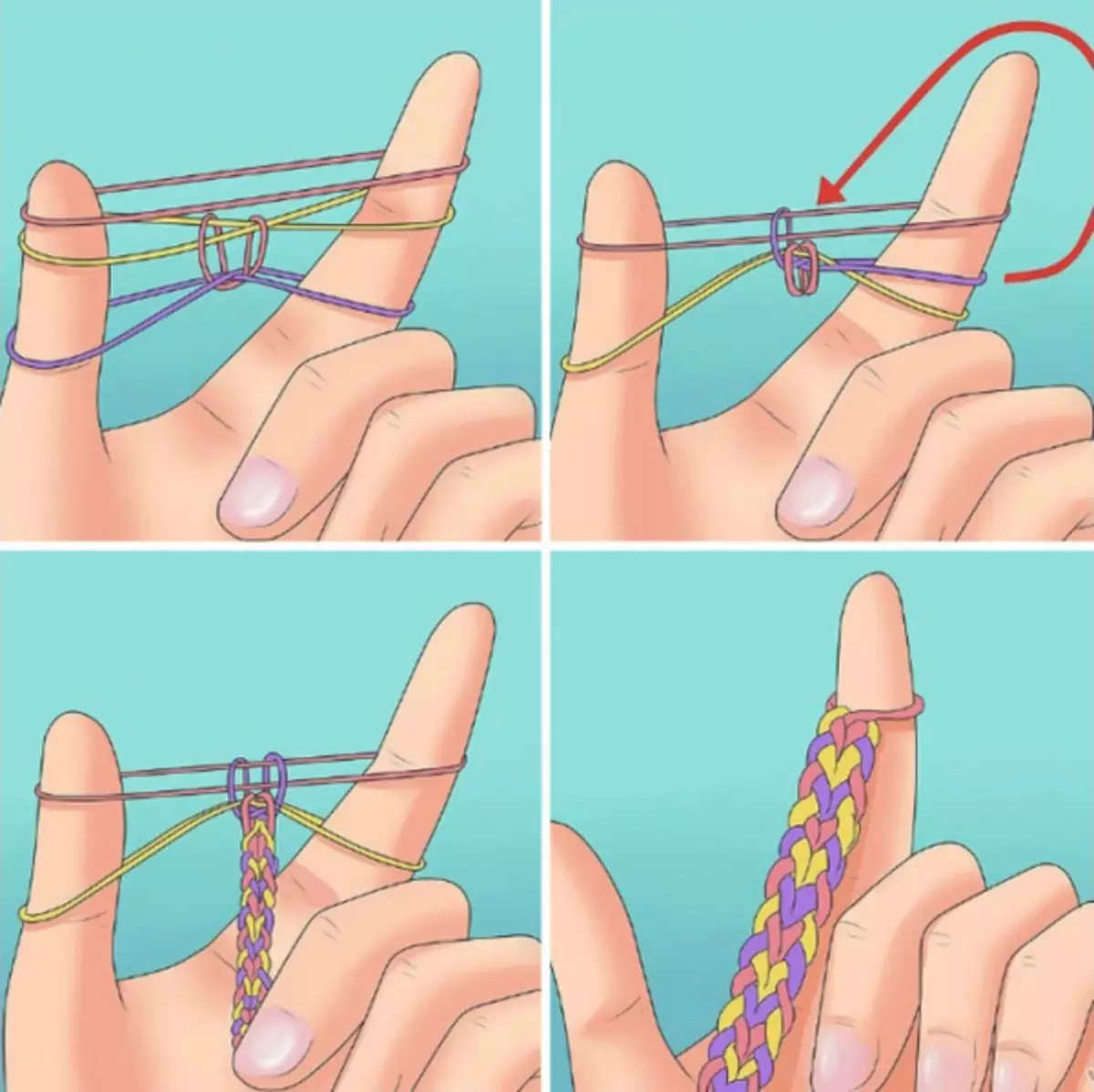 Плетение резиночками браслеты