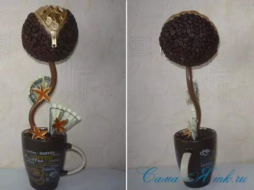 Topiaria de moedas e café: classe master com foto de dinheiro