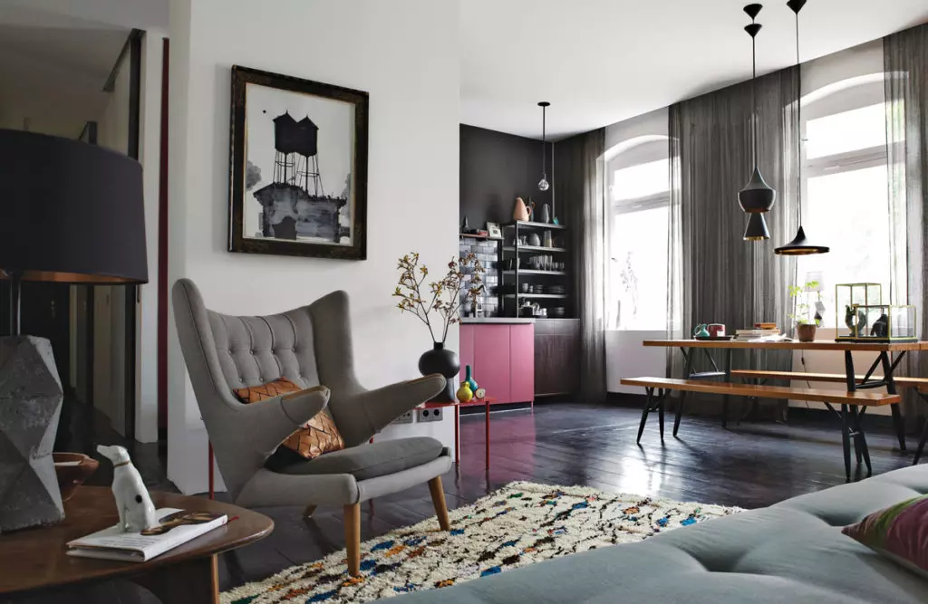 Grey uye Pink Interior: Stylish Solution