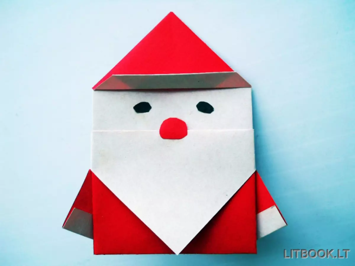 Оригами дед мороз из бумаги. Оригами дед Мороз. Дед Мороз оригами для детей. Оригами Санта Клаус. Дед Мороз оригами для детей подготовительной группы.