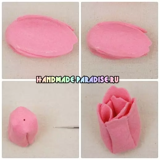 How to sew tulips from felt