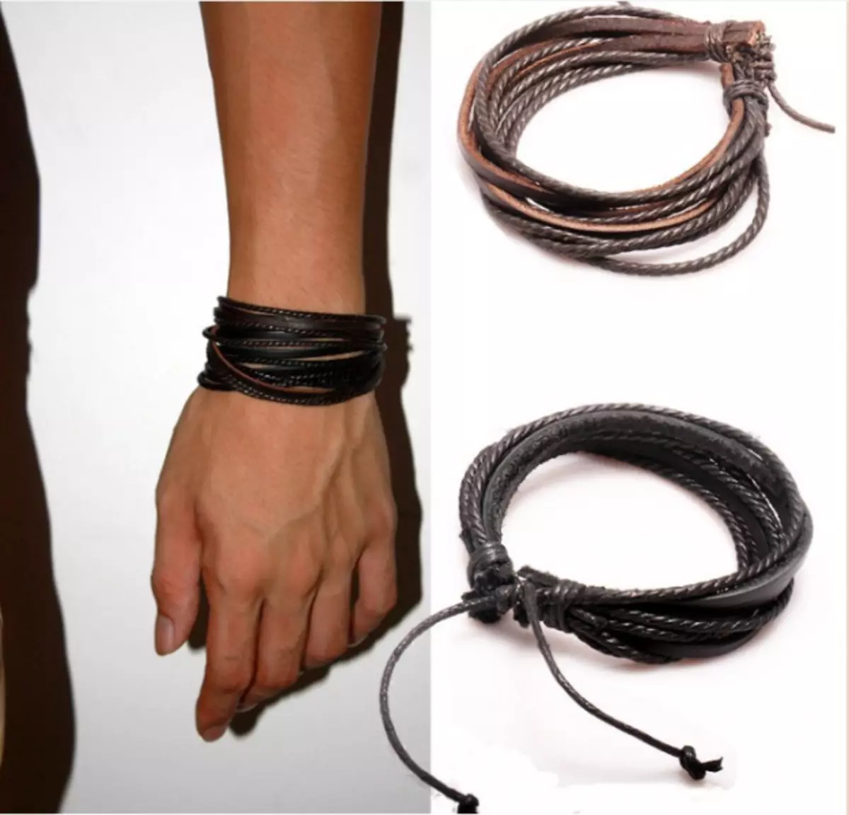 Tecelagem de pele para homens: braceletes fazem você mesmo com fotos e vídeos