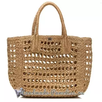 تابستان کاغذی Rafia Crocheted Bag