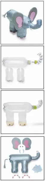 Botol plastik Piglet: Arahan langkah demi langkah dengan video