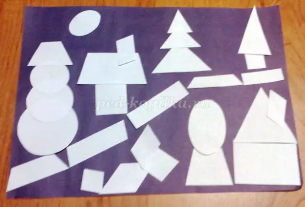 Appliques from geometric shapes for 1-4 class with templates