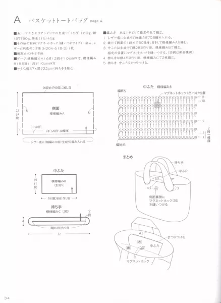 뜨개질 가방. 크로 셰 뜨개질 매니아의 가방 저널