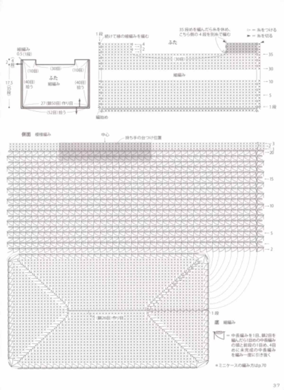 뜨개질 가방. 크로 셰 뜨개질 매니아의 가방 저널