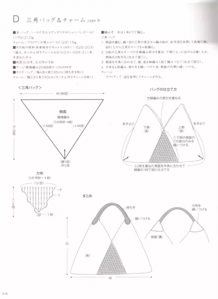 뜨개질 가방. 크로 셰 뜨개질 매니아의 가방 저널