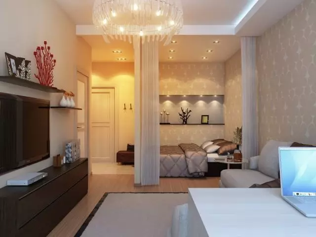 Design de apartament cu un dormitor cu nișă