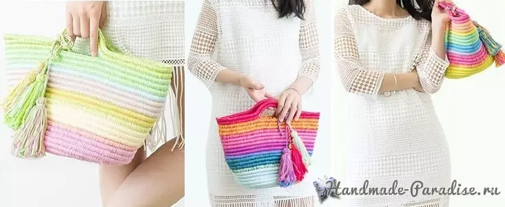 ჩანთა- basket crocheted საბაგირო