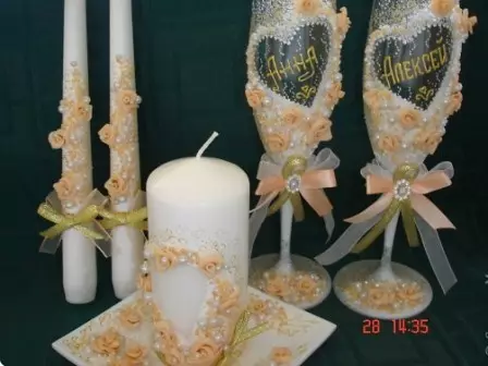 Свещи за сватба сами: главен клас със снимки и видео