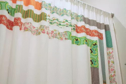 Las cortinas en el estilo del patchwork lo hacen usted mismo.