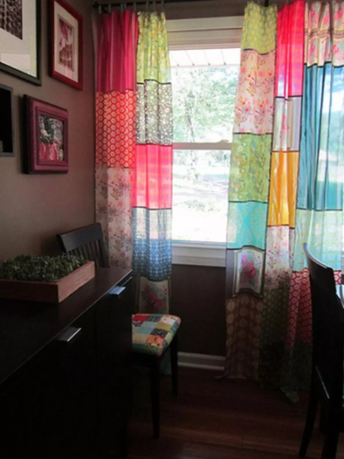 Les cortines a l'estil de patchwork fan-ho vosaltres mateixos