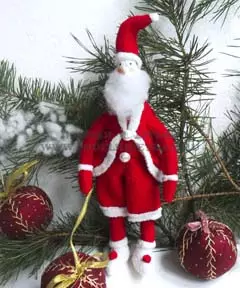 Santa Claus csinálja magát az új évre az anyagból