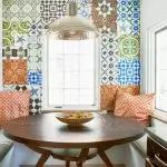 Ang modernong interior nga adunay wallpaper sa estilo sa patchwork (+35 nga mga litrato)