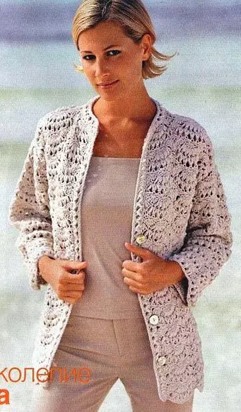 Izbor lepih odprtih jaknih s pletenje in kvačkanjem (iz Sabrina)