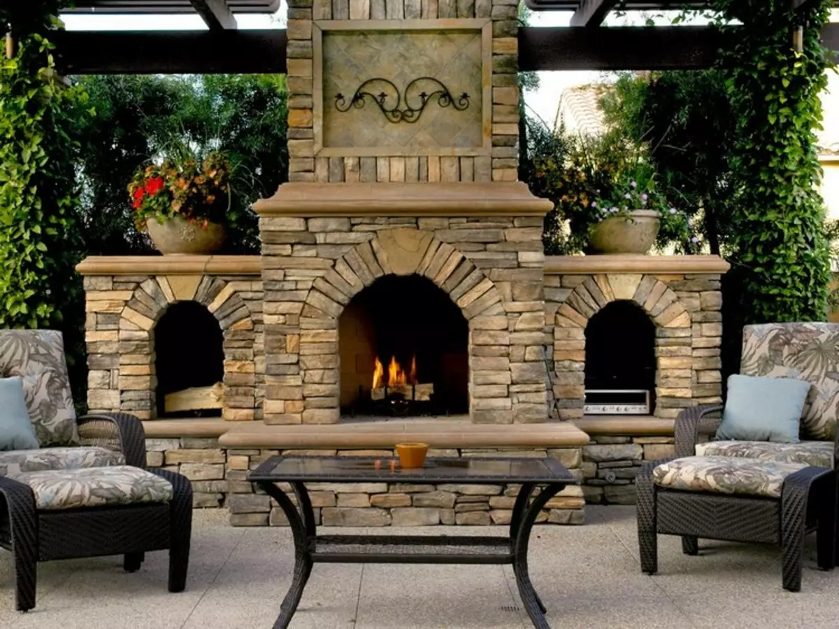 Fireplace li kolanê bi destên xwe: Oven, Brazier û Barbecue (60 wêne)