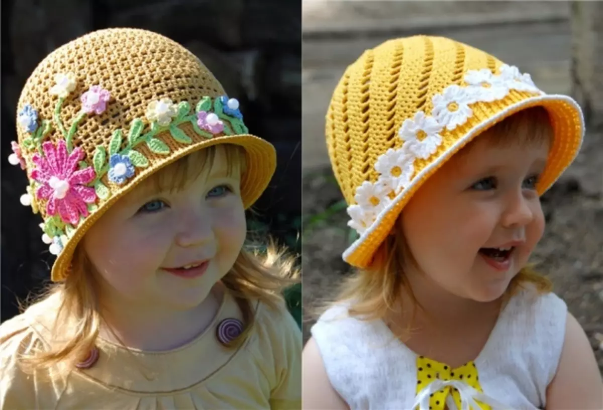 หมวกฤดูร้อนสำหรับเด็กผู้หญิงทำด้วยตัวเองด้วยภาพถ่ายและวิดีโอ