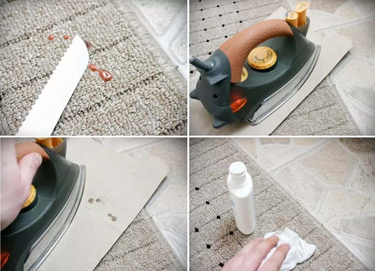 Come rimuovere i punti da cera con tappeto