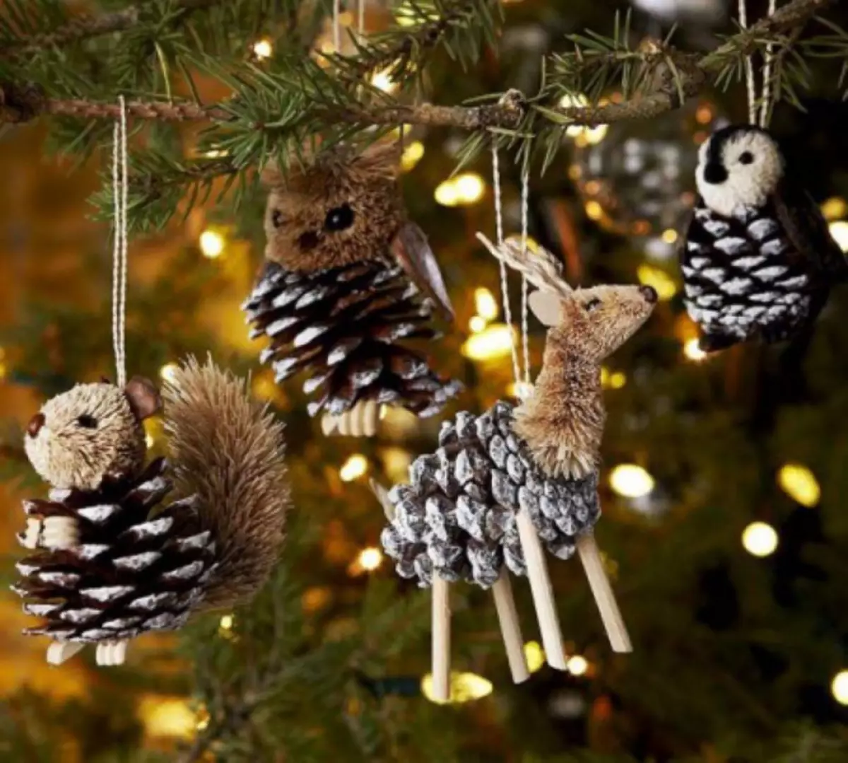 Noel ağacı oyuncaklar kendin kız arkadaşından yapar - 36 fikir