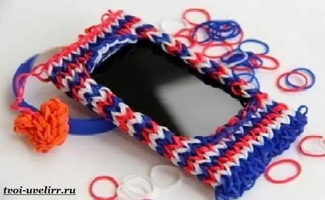 ត្បាញកៅស៊ូ: គ្របដណ្តប់សម្រាប់ទូរស័ព្ទ Crochet ជាមួយគ្រោងការណ៍និងវីដេអូ