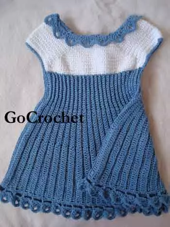 crochet square crochet ສໍາລັບເຄື່ອງນຸ່ງຂອງເດັກນ້ອຍ: Master Class ດ້ວຍວິດີໂອ