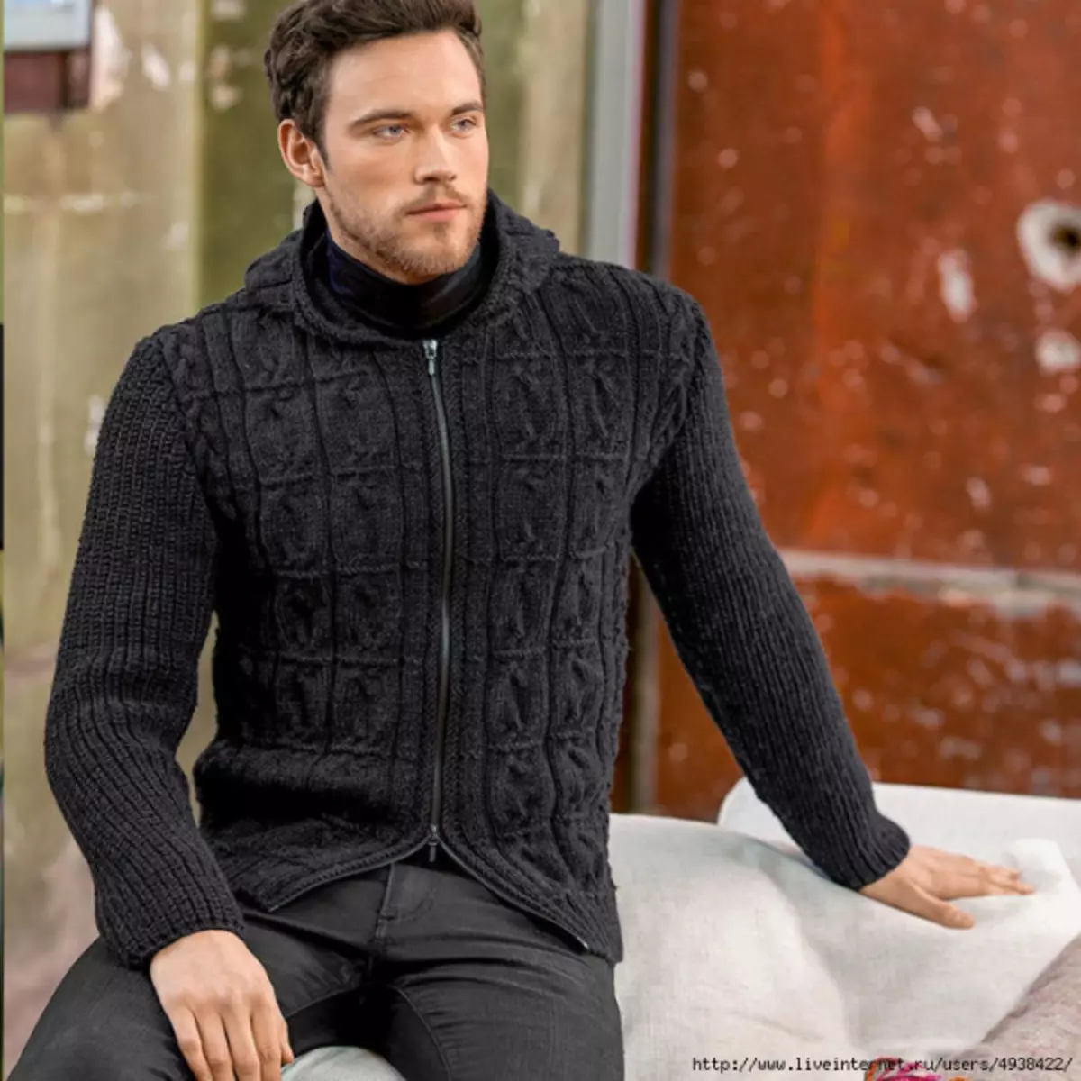 Agulhas de tricô para homens: 2019 ano com novas tendências, tentando moda masculina de tricô com esquemas